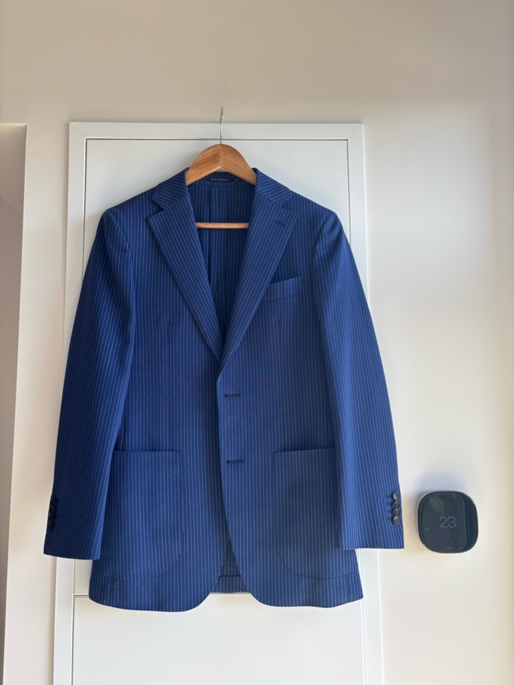 Suitsupply Havana Traveller Suit - 34R - Blue Pinstripe - Cerruti 100% Wool